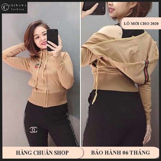 Áo khoác nữ chất liệu thun da cá thêu GC MẪU MỚI quá đẹp CH09, Mua Ngay