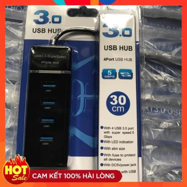 [Chính Hãng] Bộ Chia USB Từ 1 ra 4 Cổng Usb Tốc Độ chuẩn 3.0-Hub Usb 3.0