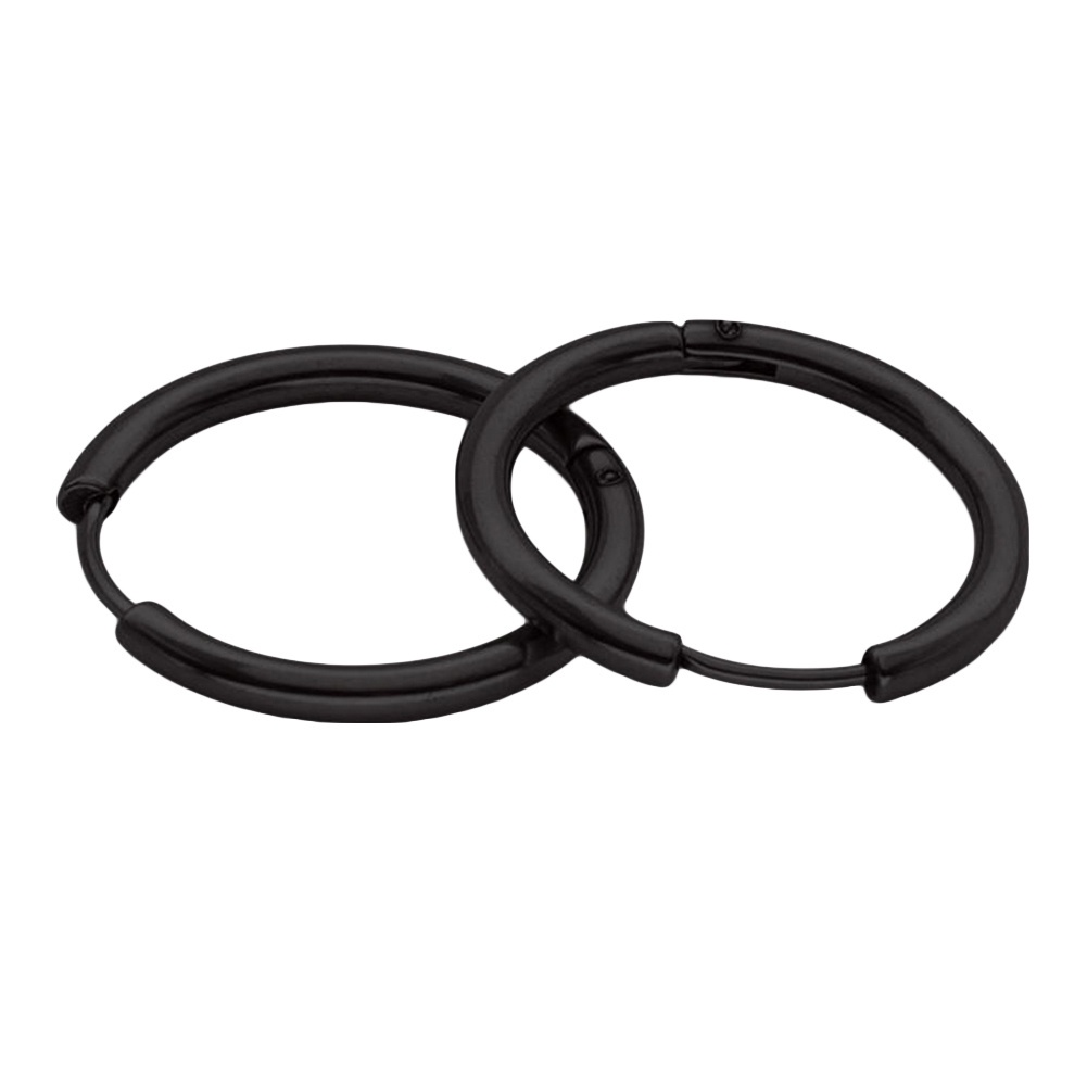 Khuyên tai tròn bằng thép không gỉ Unisex phong cách cá tính