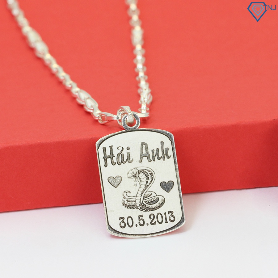 Dây chuyền bạc trẻ em khắc tên DCT0086 Trang Sức TNJ