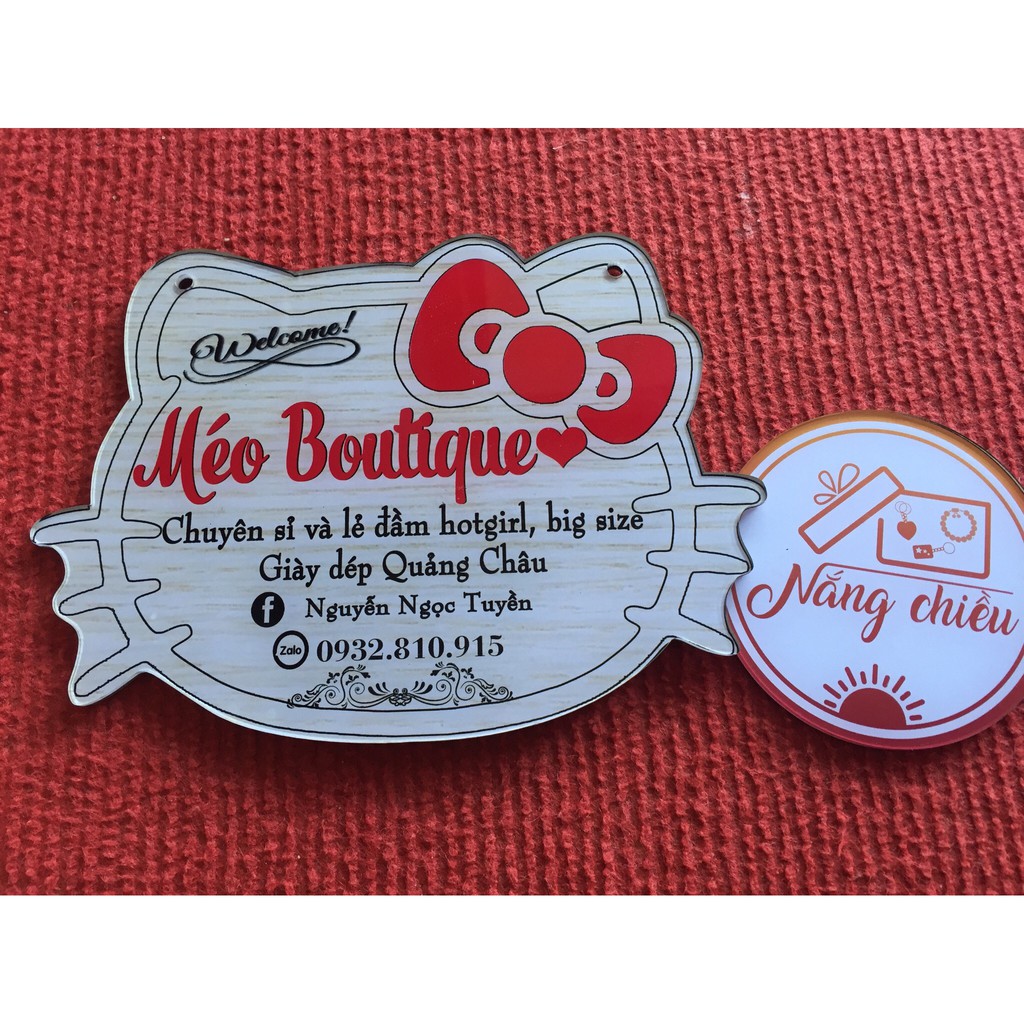 [GIÁ CỰC RẺ] - bảng hiệu Mẫu Kitty xinh xắn - Dành cho shop online - Free thiết kế