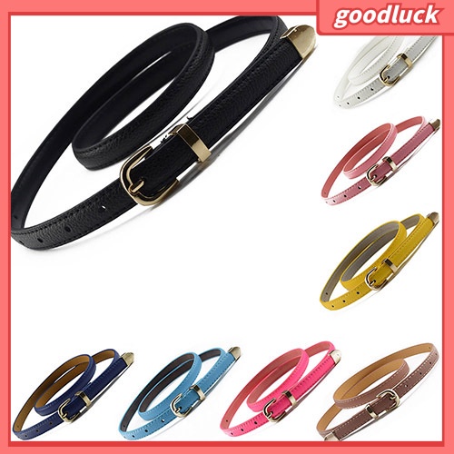 Dây Nịt Nữ, Bản Hẹp, Giả Da