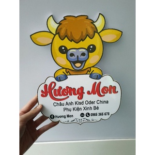 Bảng Tên Shop giả gỗ bán hàng online ( thiết kế theo yêu cầu khách hàng)