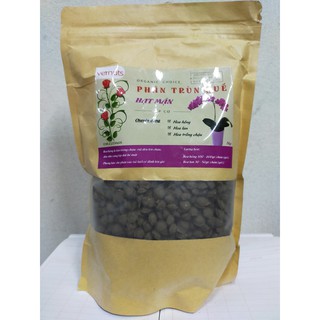 Phân trùn quế hạt mận cao cấp- siêu tan chậm - Phát triển bộ rễ -  kích thích cây phát triển nhanh