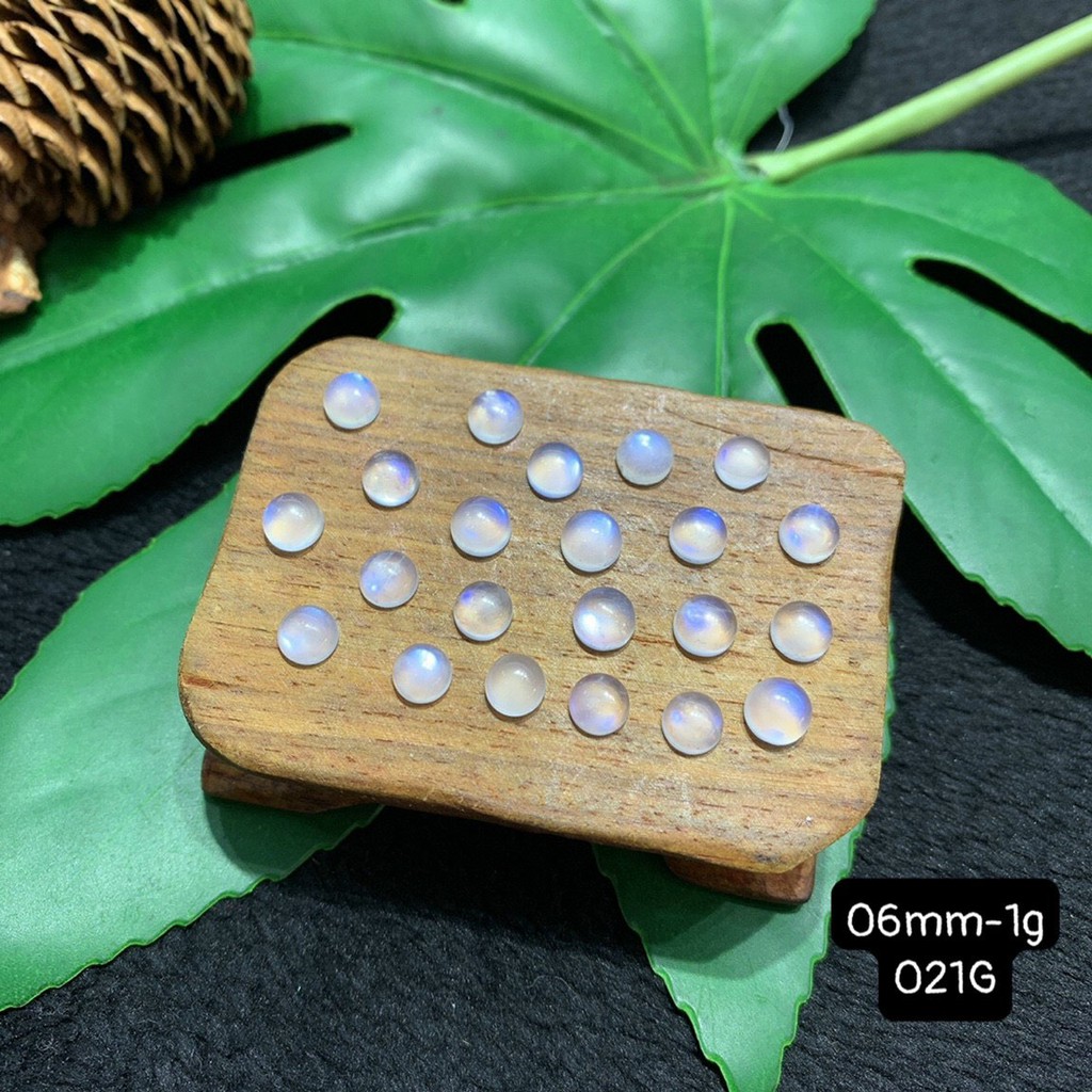Mặt Đá Mặt Trăng Hình Tròn Hình Giọt Nước Size 7-9mm