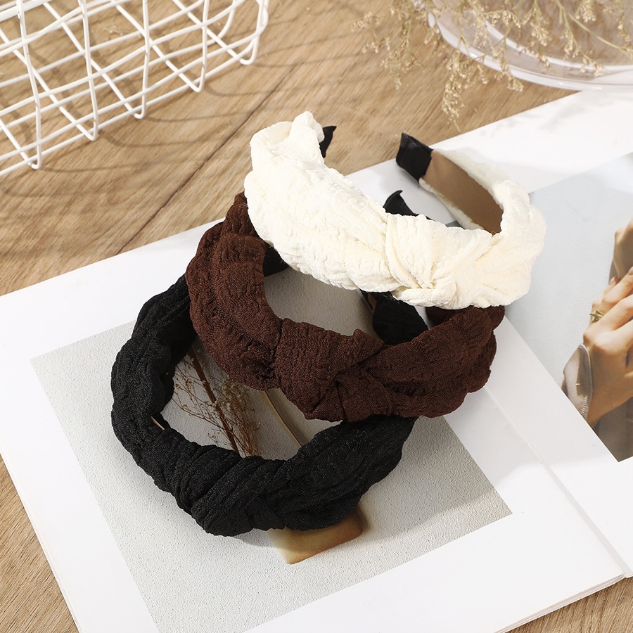 Băng Đô Cài Tóc Bản Rộng Thắt Nút Phong Cách Hàn Quốc Cho Nữ