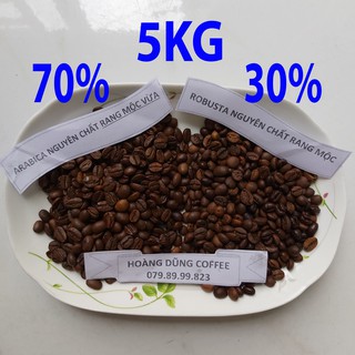 5KG CÀ PHÊ SỈ 70% MỘC ARABICA - 30% MỘC ROBUSTA - CAFE NGUYÊN CHẤT RANG MỘC - HOÀNG DŨNG COFFEE