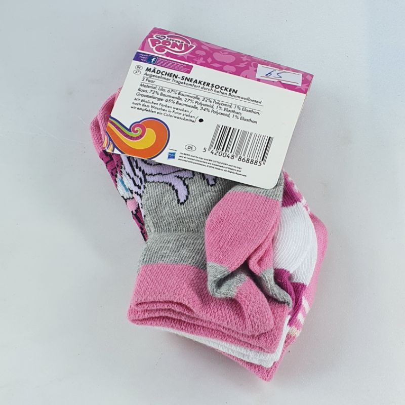 Sét bộ 3 vớ hình ngựa pony cho bé