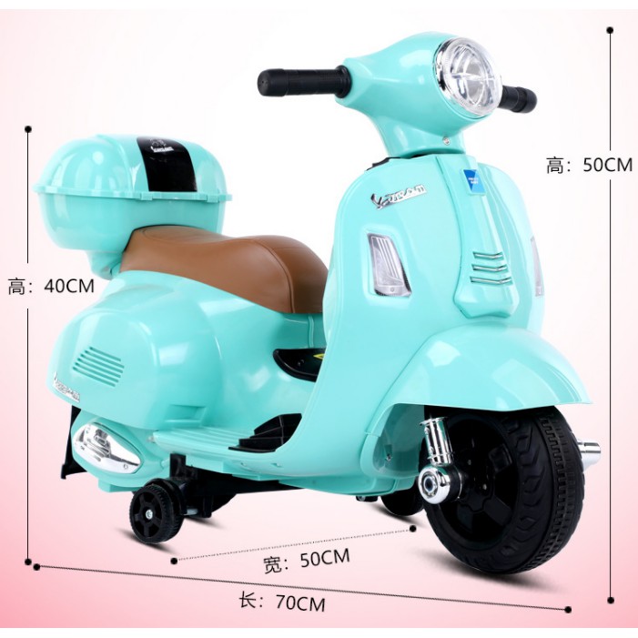 [GIÁ SỈ] XE MÁY ĐIỆN VESPA SIZE MINI Q518 CÓ NHAC,CÓ ĐÈN