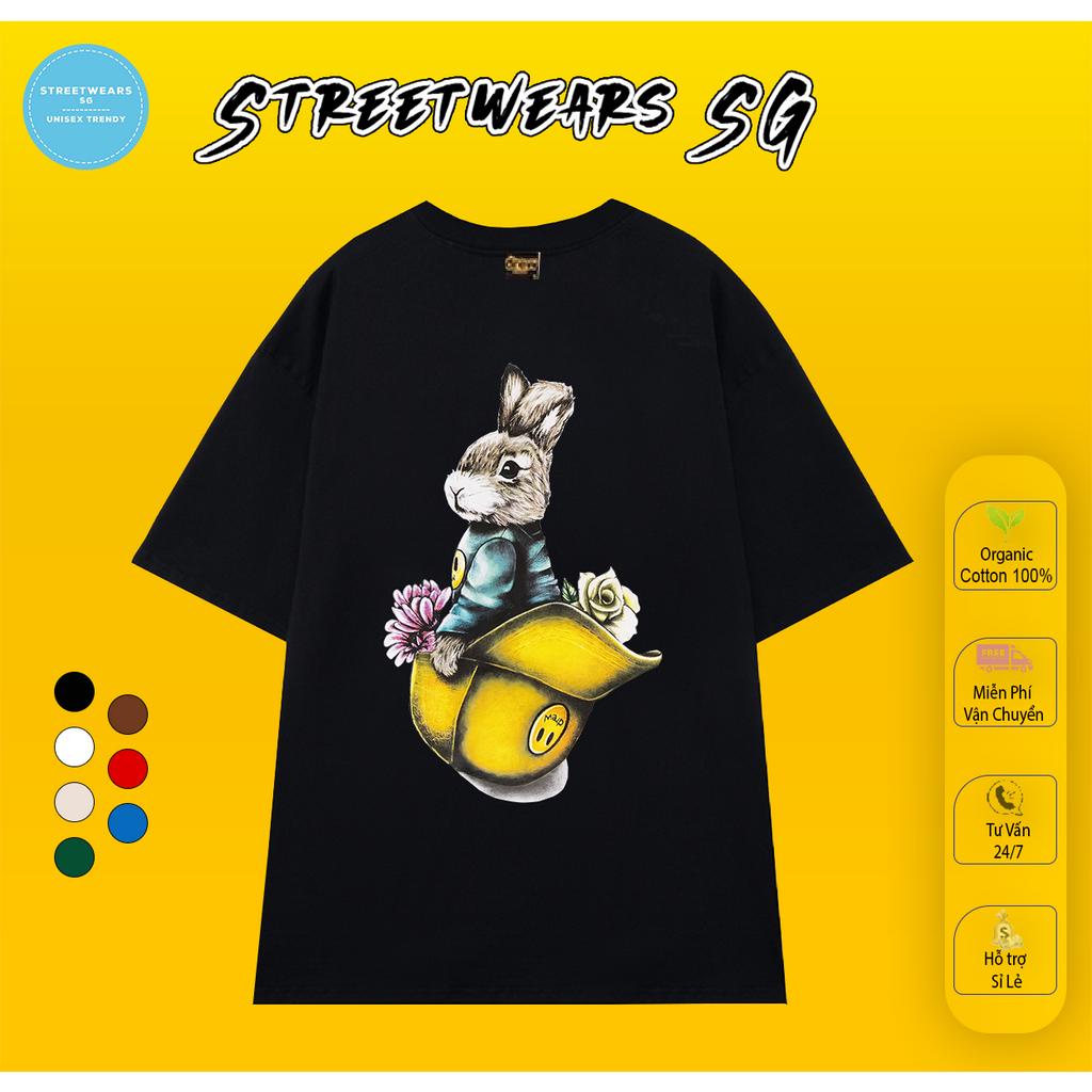Áo thun mũ thỏ cotton cao cấp form rộng - Streetwears SG