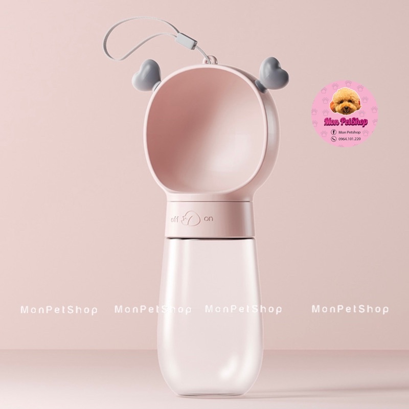 Bình nước du lịch cho thú cưng hình đám mây 2in1