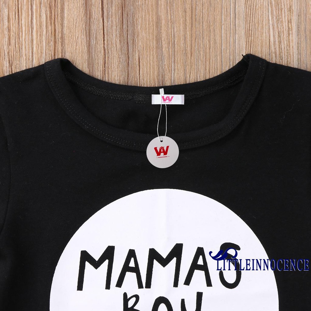 Set áo và quần in chữ MAMAS Boy cho bé trai