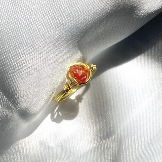 Nhẫn tinh thể Red Agate nổi bật