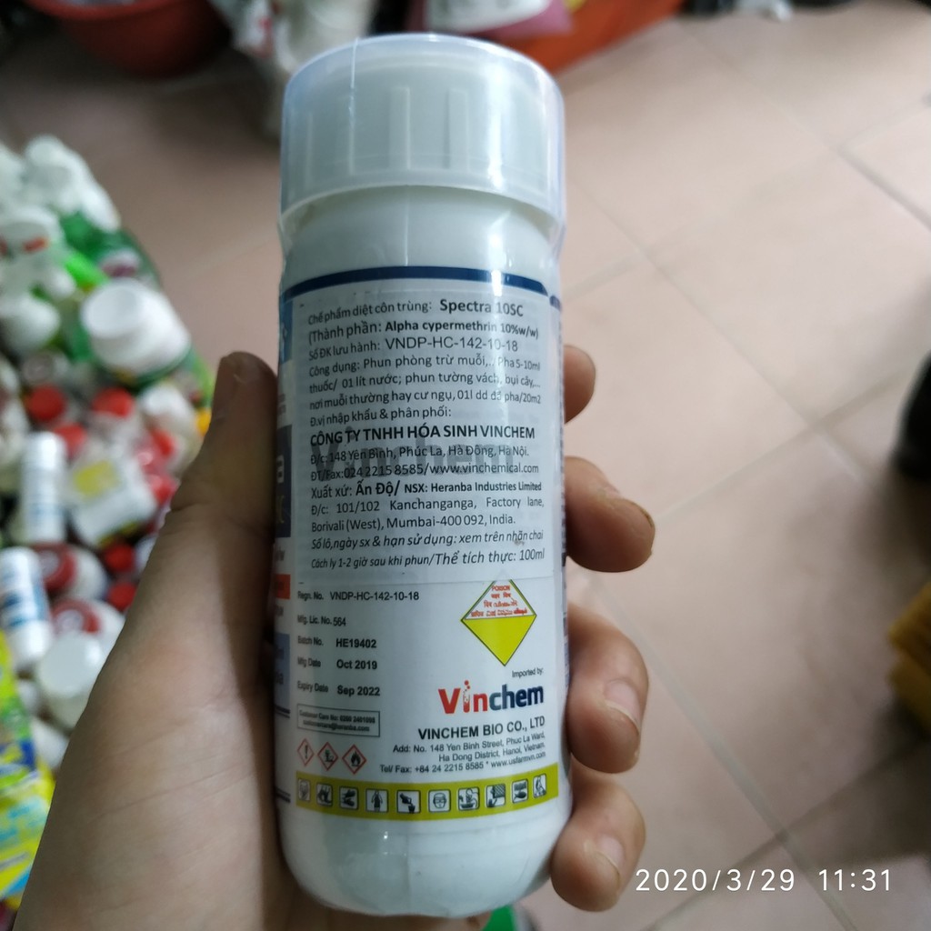 Thuốc diệt muỗi Ấn Độ Spectra -100ml