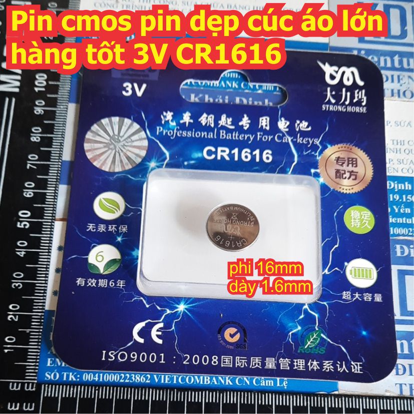 2 viên Pin cmos pin dẹp cúc áo lớn hàng tốt 3V CR1616 CR1620 CR1632 1616 1620 1632 kde1939