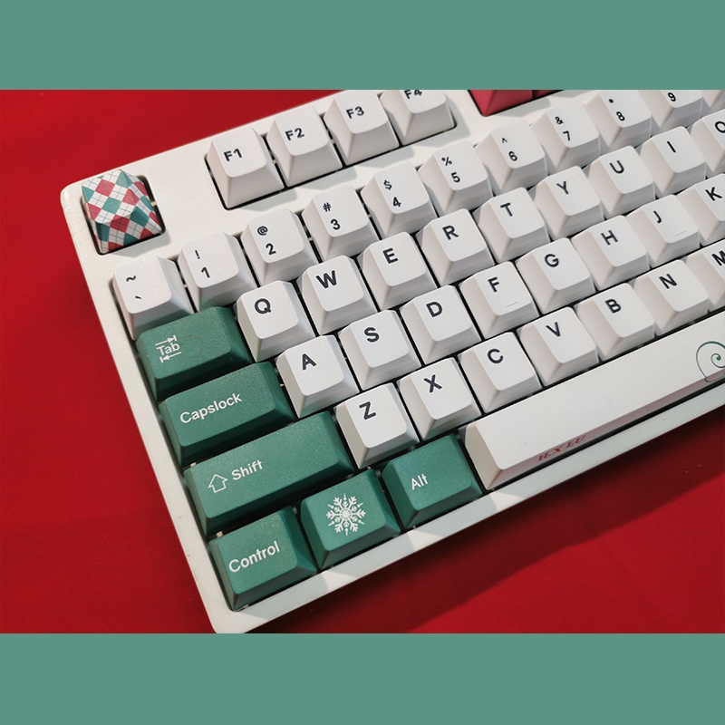 Giáng sinh Keycaps Cherry Profile PBT DYE-SUB Bàn phím cơ Keycaps Nhật Bản Keycaps 135 phím Quà tặng giáng sinh