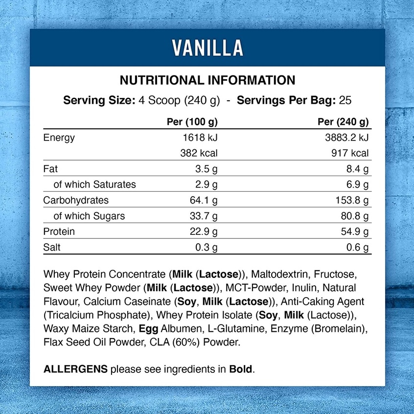 Sữa Dinh Dưỡng Applied Nutrition Original Critical Mass Tăng Cân Nhanh Cho người Gầy 6kg (25 Lần Dùng)