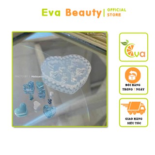 Khuôn silicon tạo hình khối trái tim trang trí nail