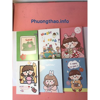 Sổ tay hoạt hình nhiều mẫu loại bé có dòng kẻ