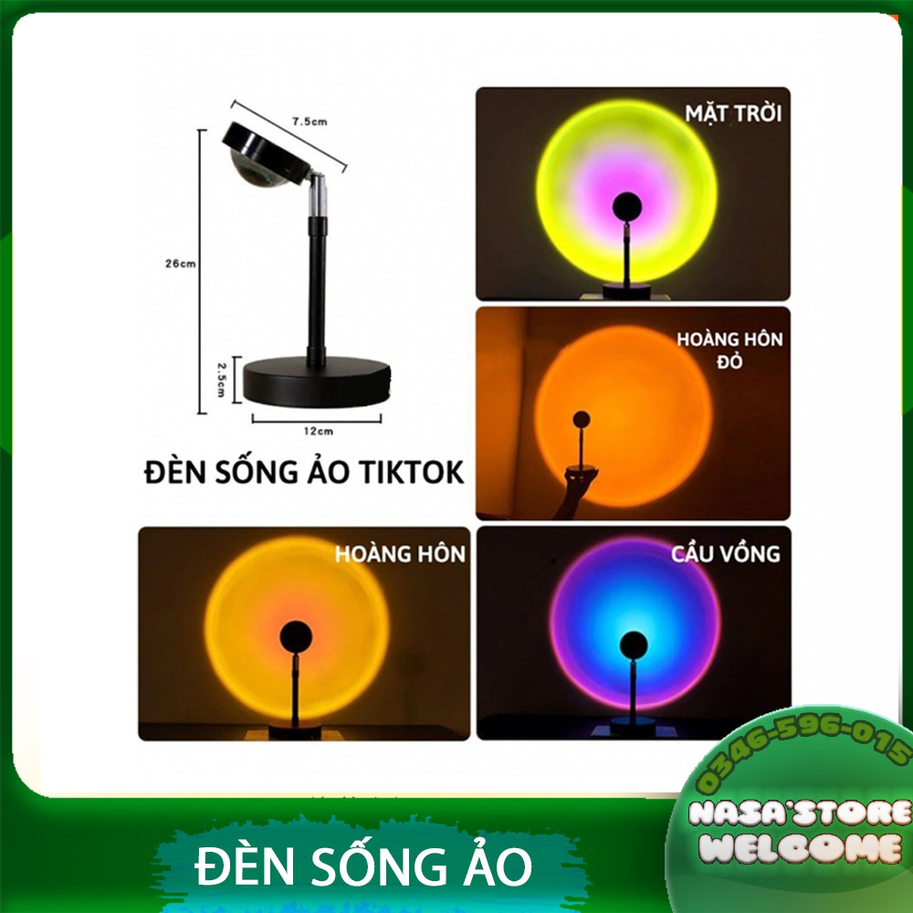 💝💝ĐÈN LED TIK TOK hiệu ứng đẹp lung linh CẦU VỒNG, MẶT TRỜI, HOÀNG HÔN ĐỎ sử dụng quay phim, chụp ảnh, quay tik tok