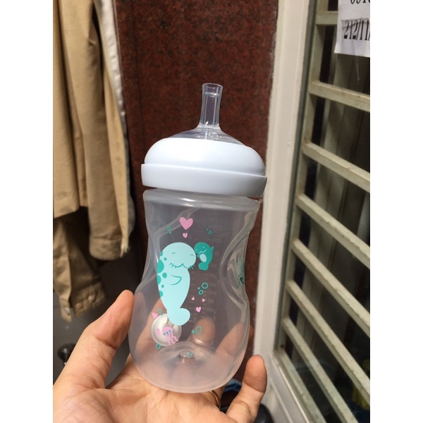 Thân bình sữa avent trắng, hoạ tiết ,hải cẩu 2022 260ml