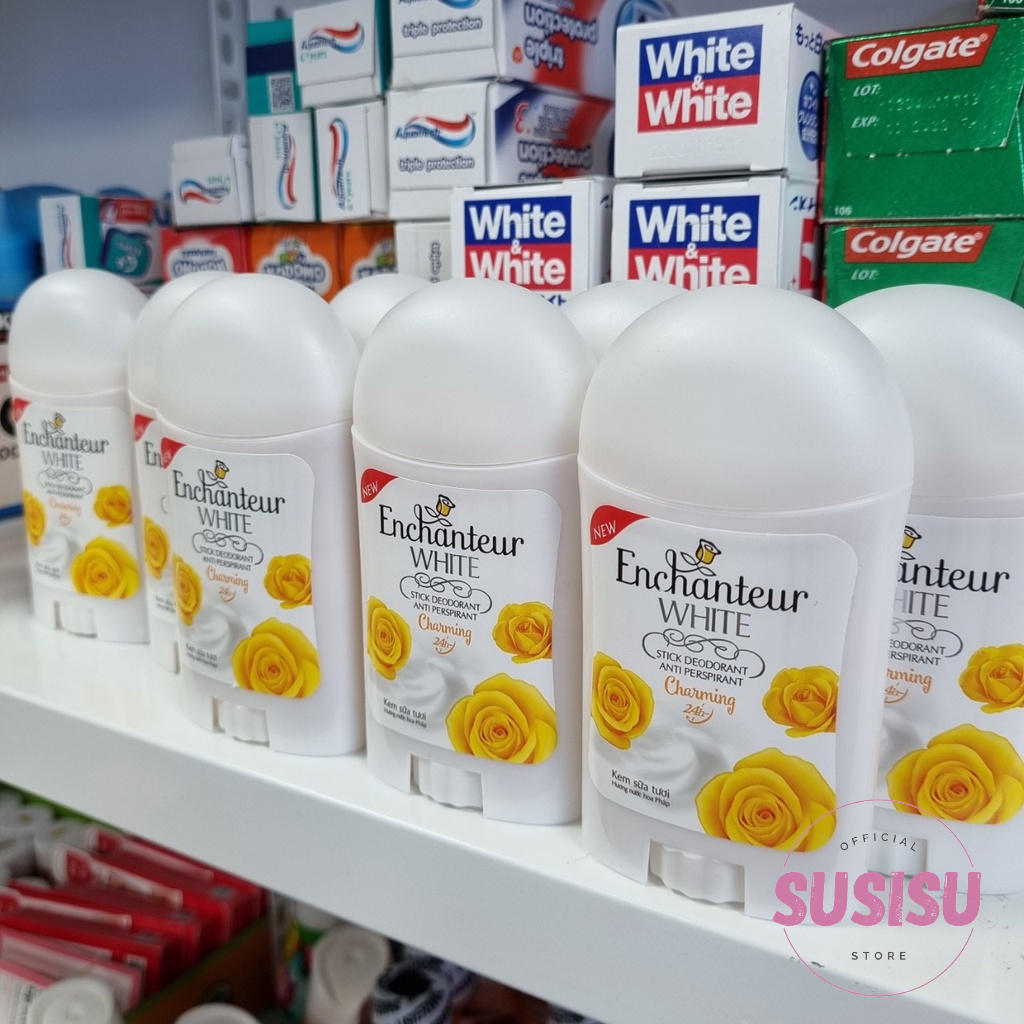 Lăn khử mùi trắng da hương nước hoa ENCHANTEUR Charming/Romantic/Sensation/Magic 40g/ Phấn thơm Enchanteur