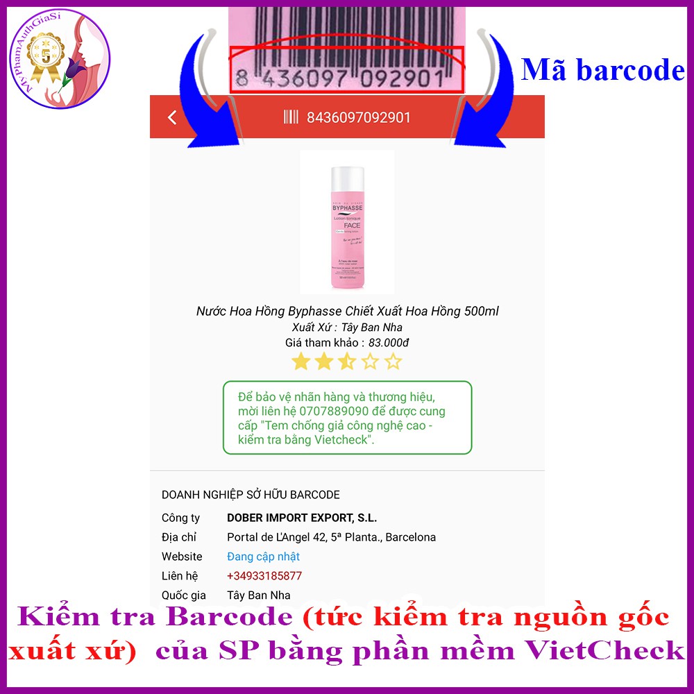 Nước Hoa Hồng BYPHASSE Lotion Tonique Cấp Ẩm Mịn Sáng Da 500ml SPAIN | BigBuy360 - bigbuy360.vn