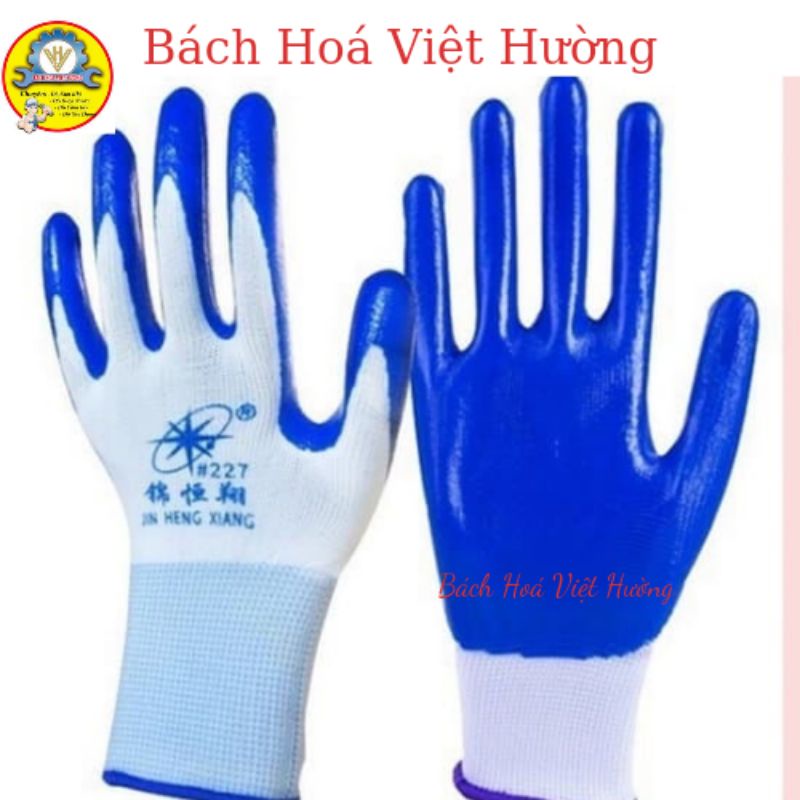 Găng tay bảo hộ lao động phủ sơn xanh loại đẹp giá rẻ - Bách Hoá việt Hường (sẵn hàng?