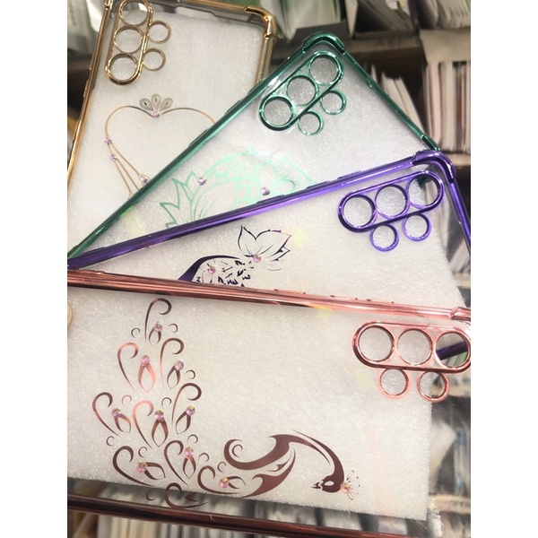 Samsung A32  Ốp lưng dẻo đính đá in hình cực đẹp