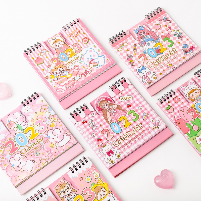 Lịch Để Bàn Năm 2023 Họa Tiết Hoạt Hình Dễ Thương Bắt Mắt
