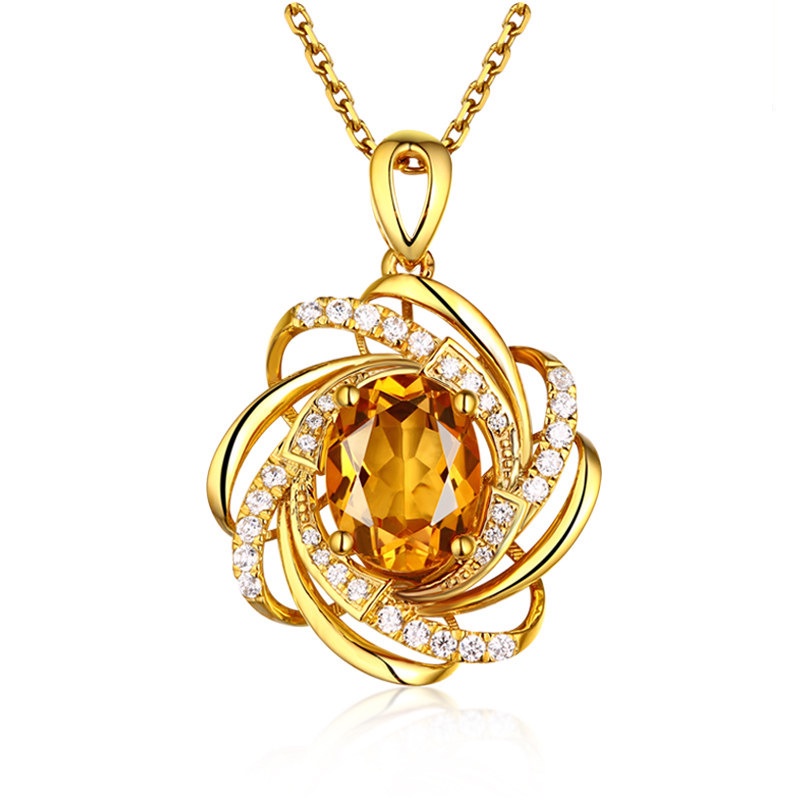 Vòng cổ Mặt Hoa Đính Đá Sapphire Phong Cách Âu Mỹ Thời Trang Cho Nữ