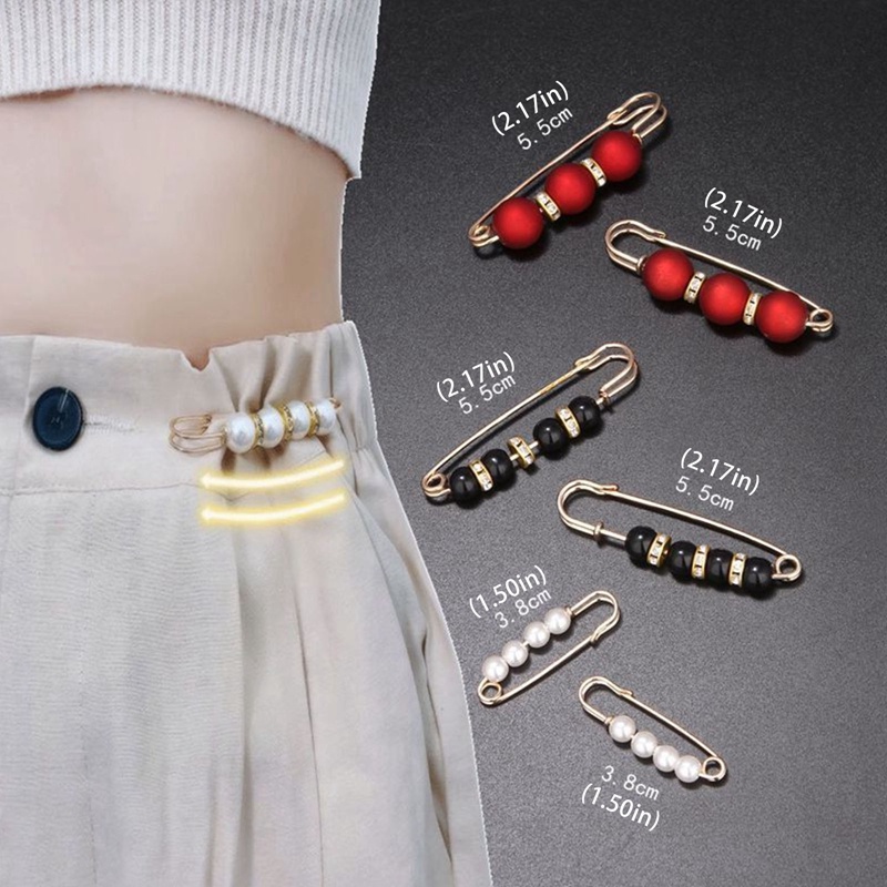 Set 4 / 6 Ghim Cài Thắt Lưng Ngọc Trai Dễ Thương