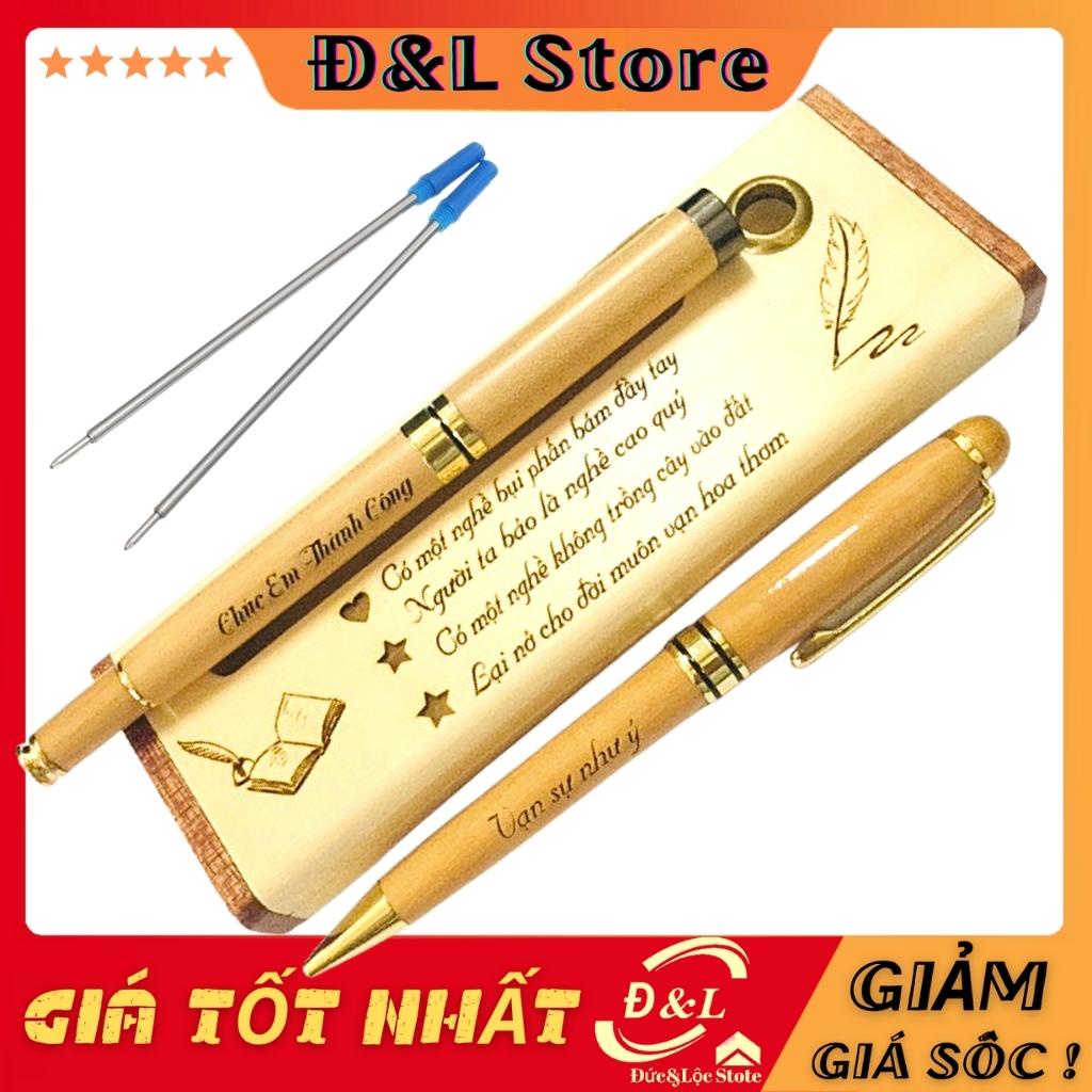 Bút khắc tên, bút ký gỗ, bút bi gỗ hay còn goi viết bi gỗ , là quà tặng ý nghĩa khắc logo, sđt, nội dung theo yêu cầu