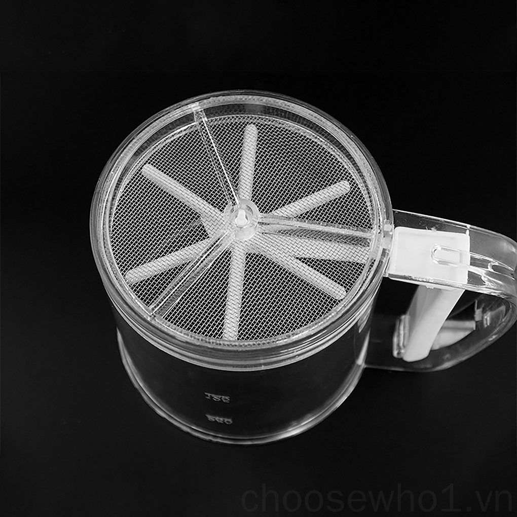 Cốc rây bột bằng nhựa cầm tay có thang đo tiện dụng cho nhà bếp 1