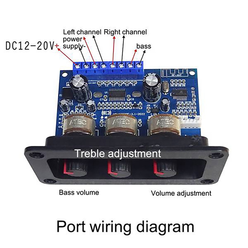 Bảng Mạch Khuếch Đại Âm Thanh 2.1 Kênh bluetooth 5.0 2x25w + 50w Chuyên Dụng
