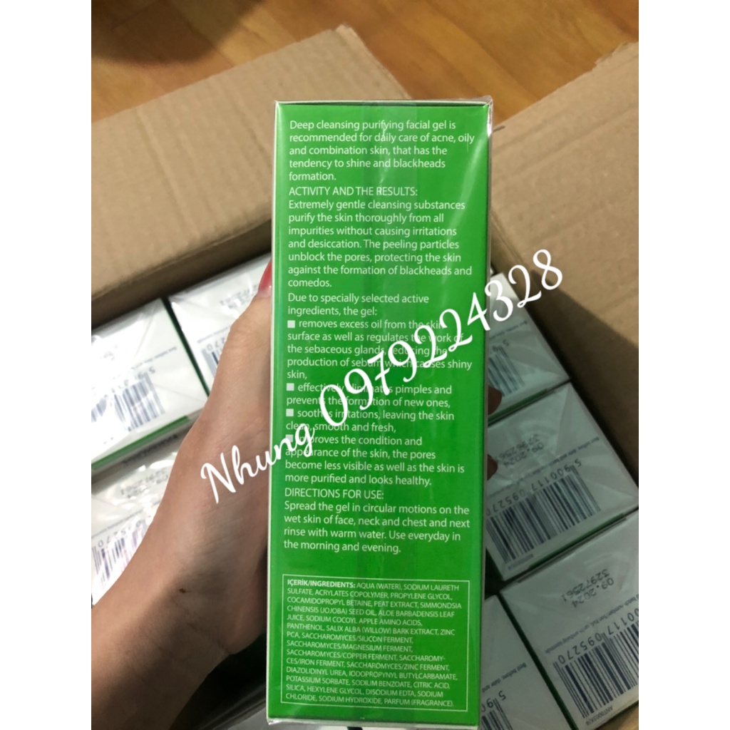 Sữa rửa mặt dermacos Ba Lan cho da dầu mụn