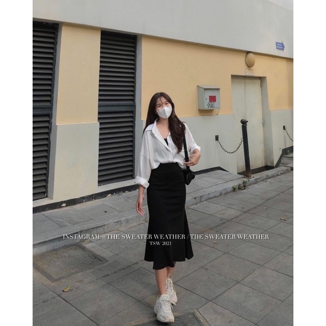 (Ảnh thật) Chân váy đuôi cá chất thun umi cạp cao chun phẳng TSW | BigBuy360 - bigbuy360.vn