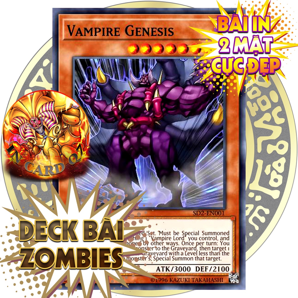 Bộ Bài Yugioh Huyền Thoại - Zombie Madness Deck Legendary [27 Lá Bài in cao cấp]