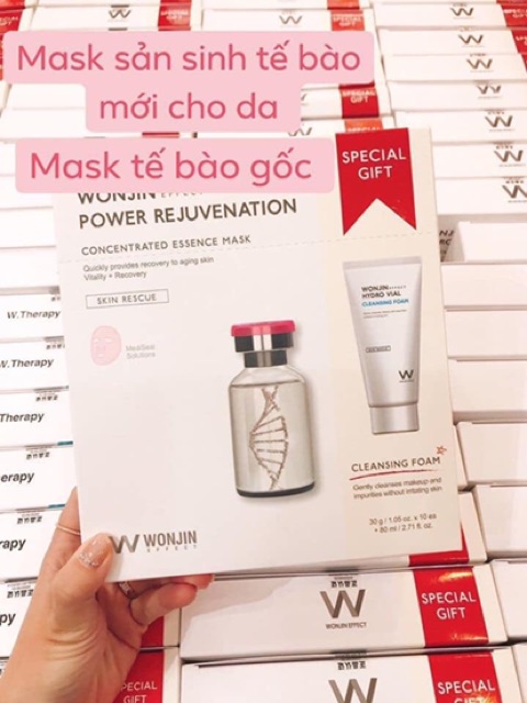 MẶT NẠ TẾ BÀO GỐC NÂNG CƠ TRẺ HOÁ DA WONJIN POWER CELL REJUVENATION MASK