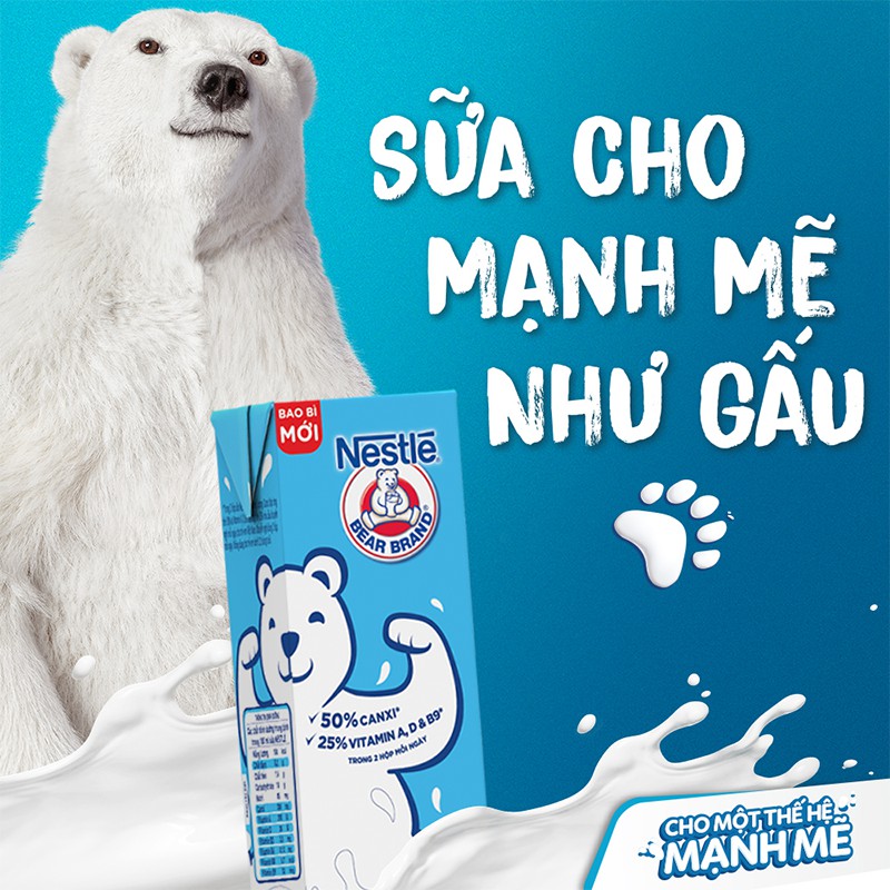 [TẶNG 12 HỘP khi mua 36 hộp] Thùng 48 hộp Sữa Nestlé Gấu Hương Sô cô la Thụy Sĩ (12 lốc x (3+1) hộp x 180ml)