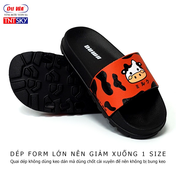 Dép trẻ em siêu nhẹ DUWA - Hàng chính hãng - Bò sữa quai ngang SH1163TE