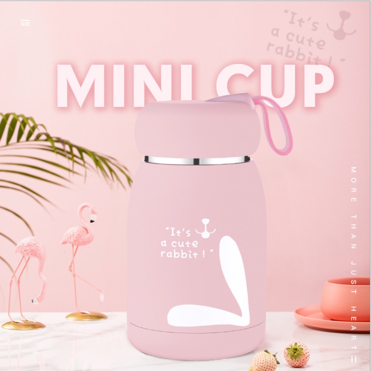 Dễ Thương Bình Đựng Nước Cách Nhiệt Chống Trượt Chống Mài Mòn Hình Thỏ Đáng Yêu Cho Trẻ Em