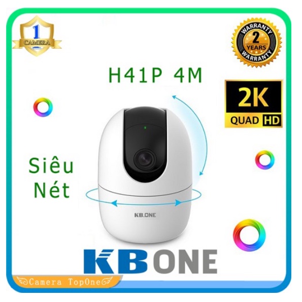 Camera IP Wifi KBVISION KN-H41P 4.0MP - Xoay 360°, Đèn LED Hồng Ngoại 10m, Bảo Mật WPA2/WPA3