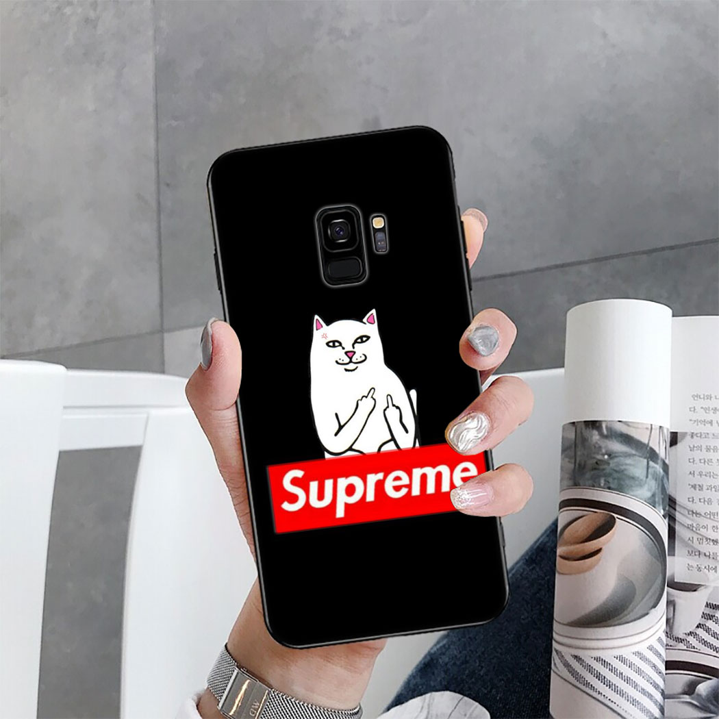 Ốp Lưng Silicone Mềm In Logo Supreme Cho Samsung S7 Edge S8 S9 S10 Plus S10E Note 8