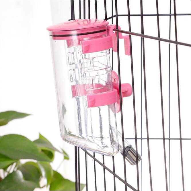 Bình nước treo chuồng tự động cho chó mèo 350 ml chất liệu nhựa cao cấp