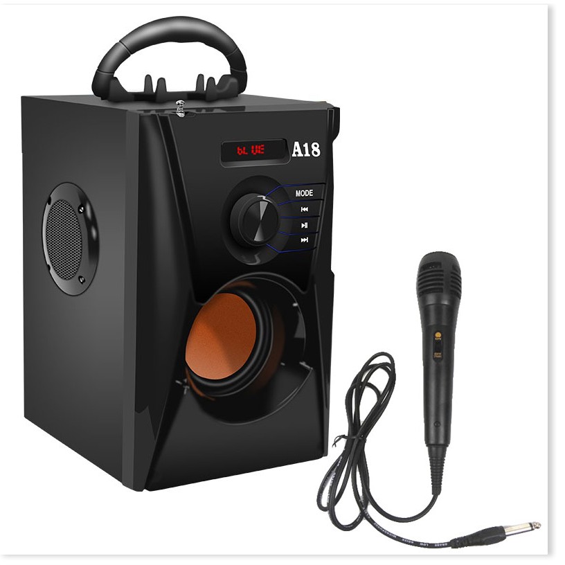 Loa Karaoke Mini A18 ✔️Tặng Micro✔️ Âm Thanh Siêu To, Bass Siêu Trầm, Có Remote. Bảo hành 12T