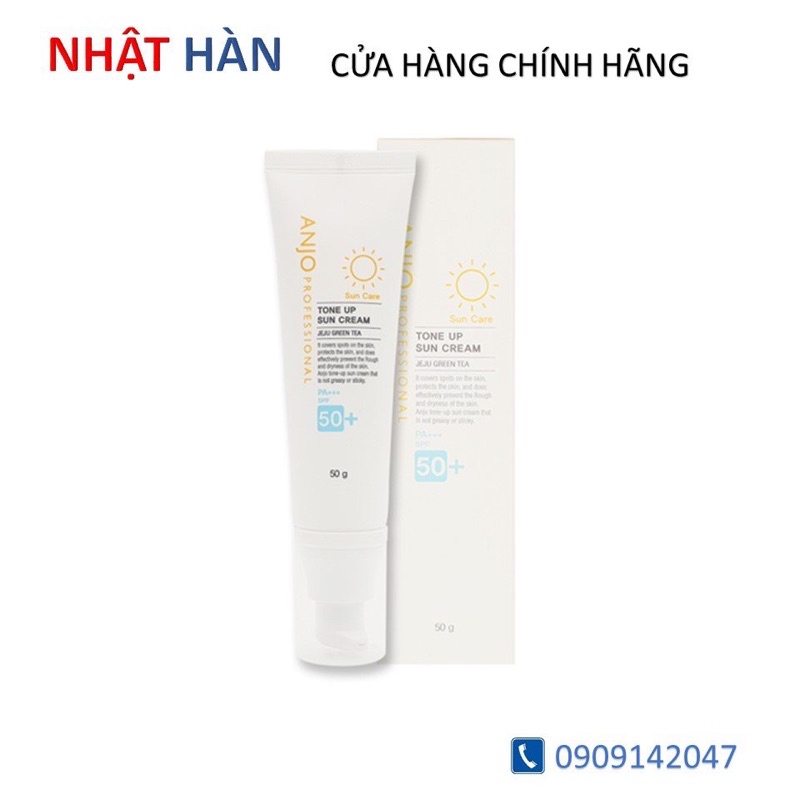 Date 6/2024] Kem Chống nắng ANJO SPF50 PA++++ Tone Up Suncream Jeju Grean Tea Sun care Profession