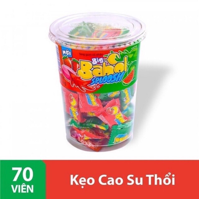 Hộp 70 Viên Singum Thổi Có Nhân Big Babol Sploosh