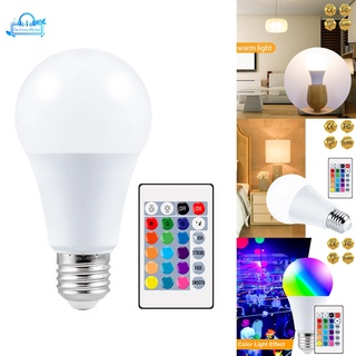 LED Color Changing Remote Control Bulb E27 Neon Lamp for Home Holiday Atmosphere Lights-A