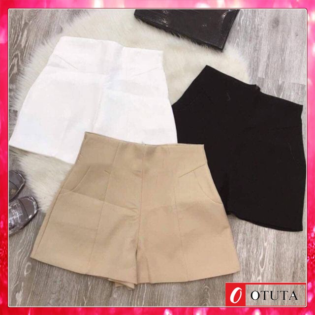 [Mã FAMAYWA giảm 10K đơn 50K] Quần sooc đùi vải cạp cao cho nữ, quần short cạp cao -OTUTA | BigBuy360 - bigbuy360.vn